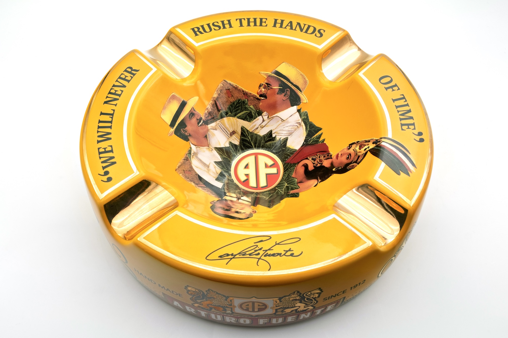Arturo Fuente Cigar Ashtray Yellow Arturo Fuente Cigar Ashtray Yellow