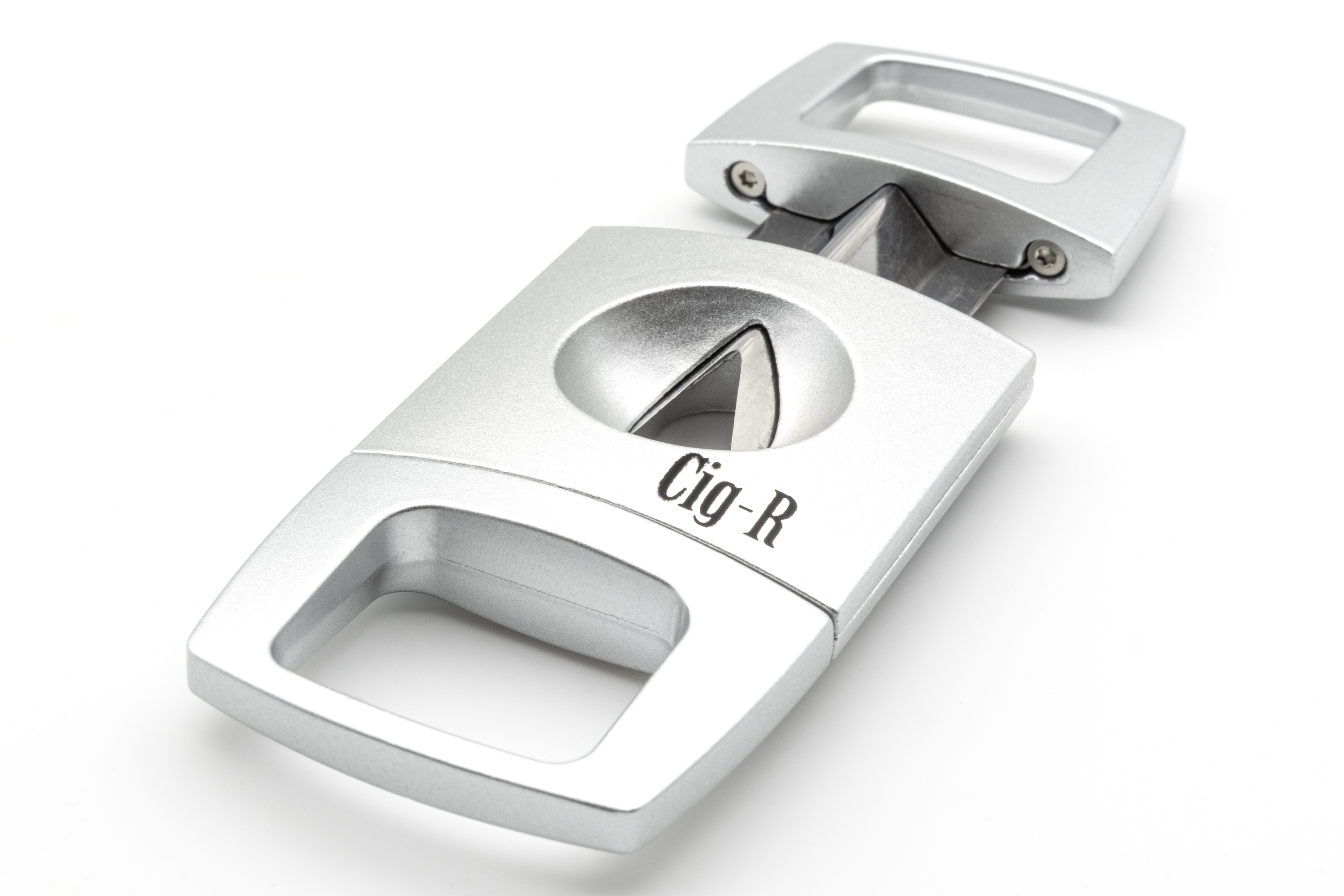 Cig-R Cigar Cutter V-Cut Satin Chrome
