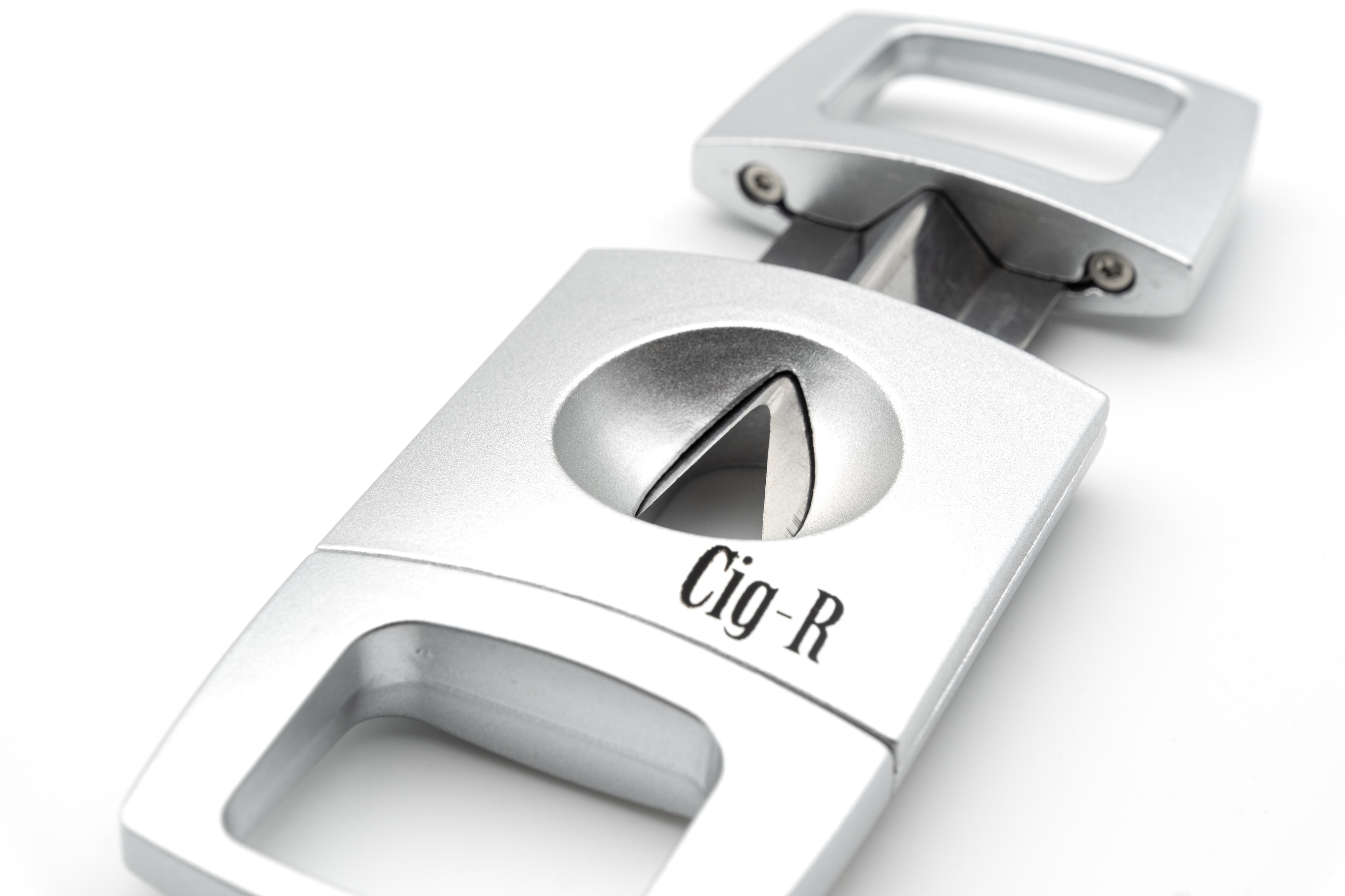Cig-R Cigar Cutter V-Cut Satin Chrome