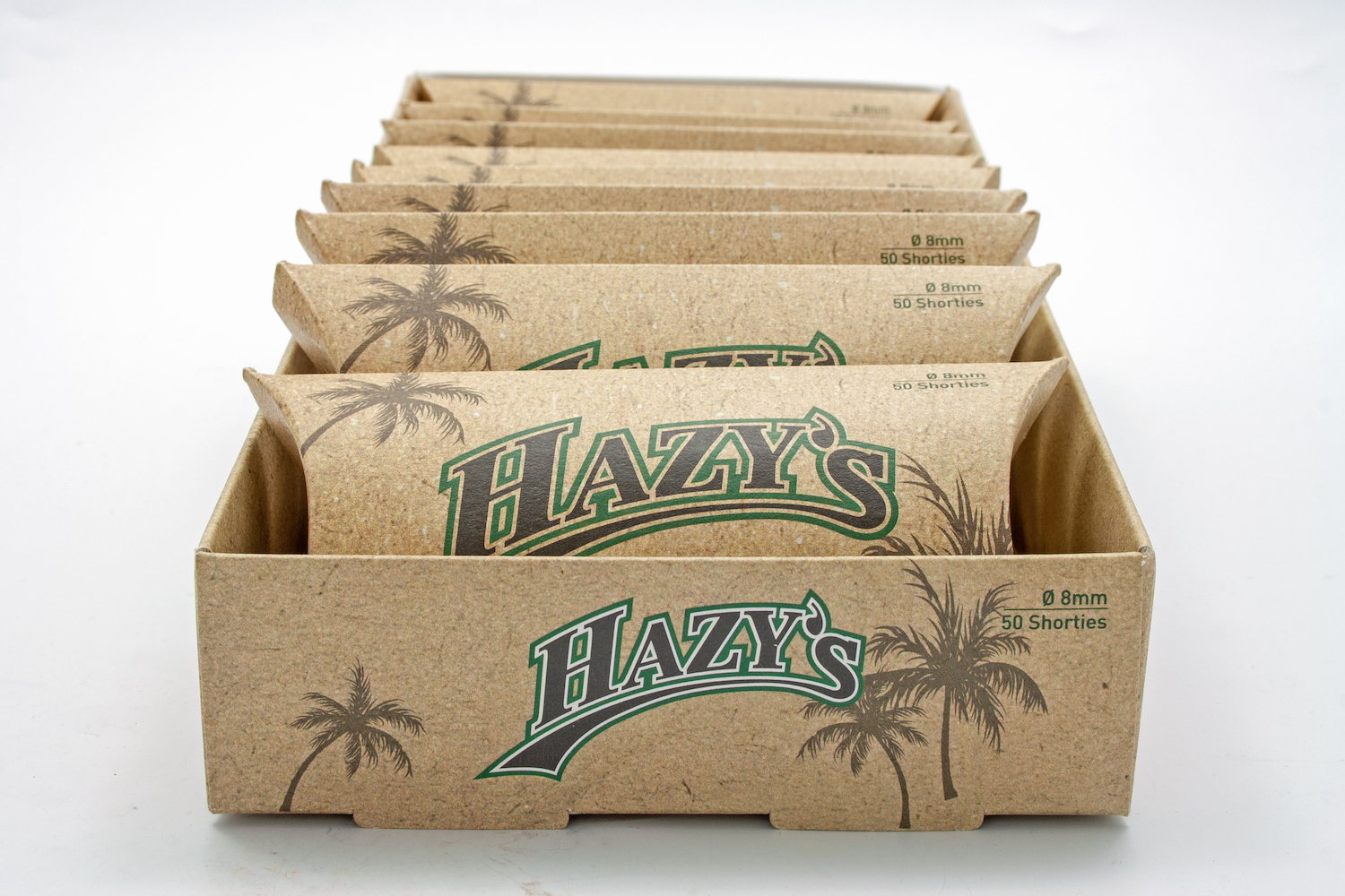 Hazy's 50 Roll Your Own Coconut Charcoal Filter 8mm (10x)