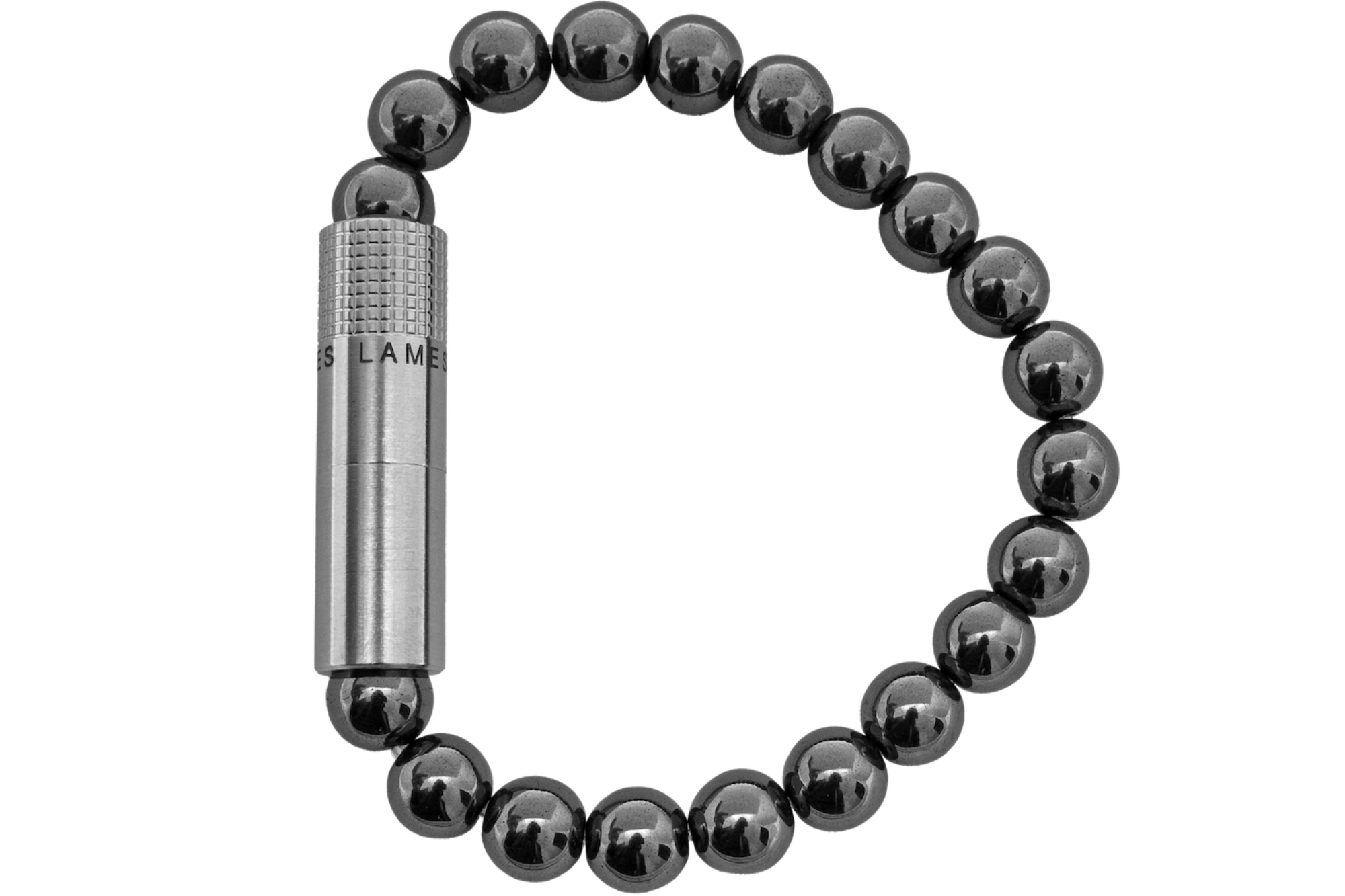Les Fines Lames Punch Bracelet S Hematite 8mm