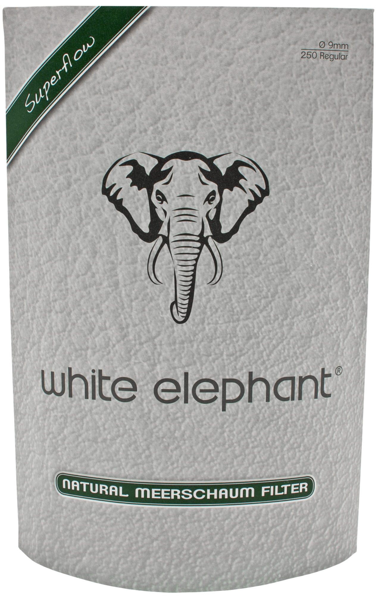 White Elephant 250 Natural Meerschaum Filter 9mm Jumbo (10x)