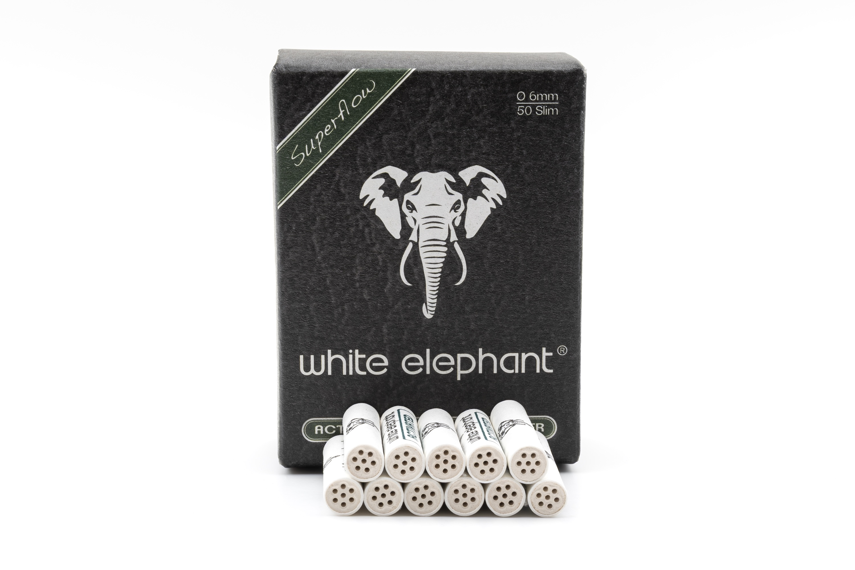 White Elephant 50 Activated Charcoal Filter 6mm (10x)