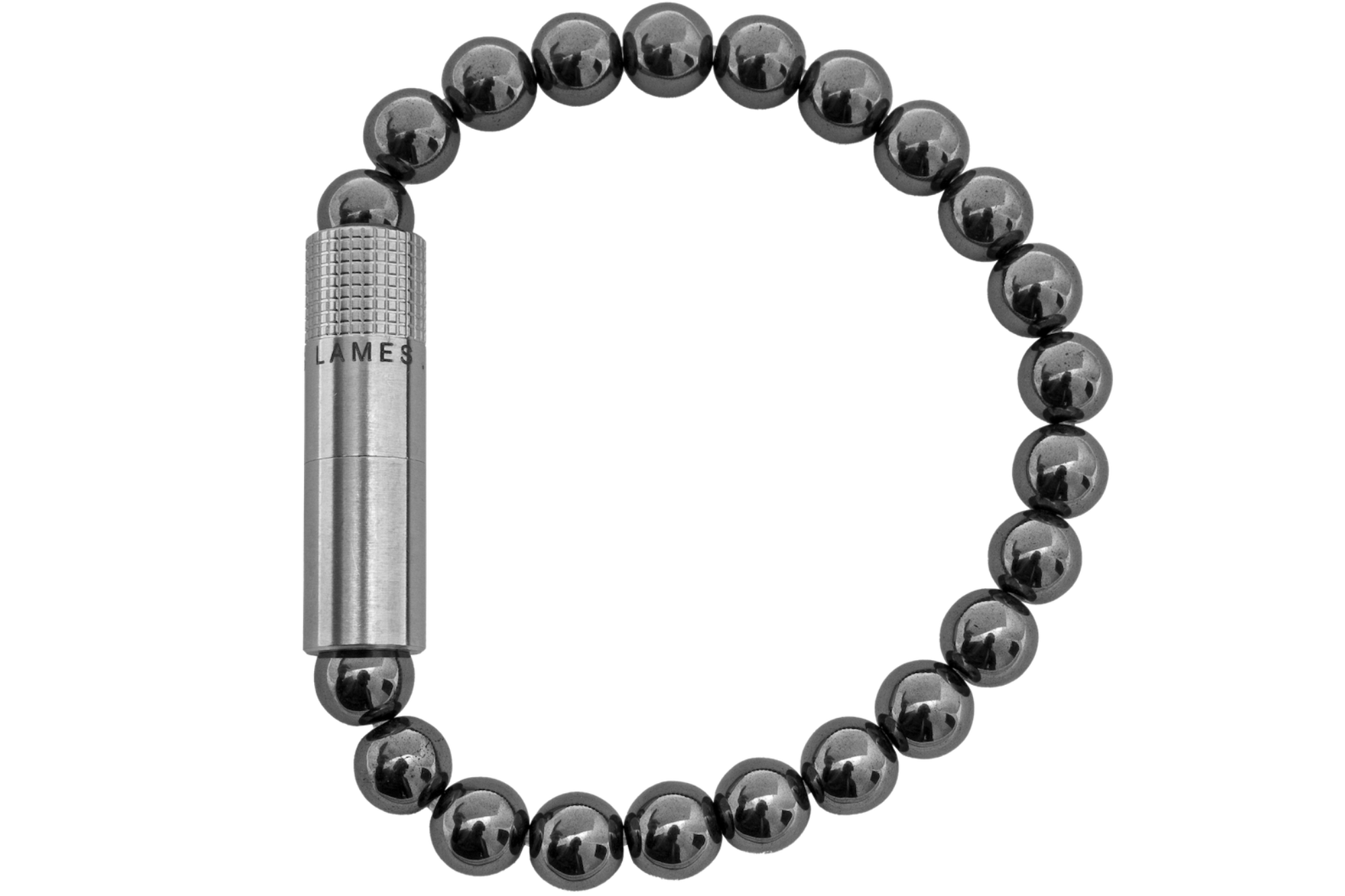 Les Fines Lames Punch Bracelet M Hematite 8mm