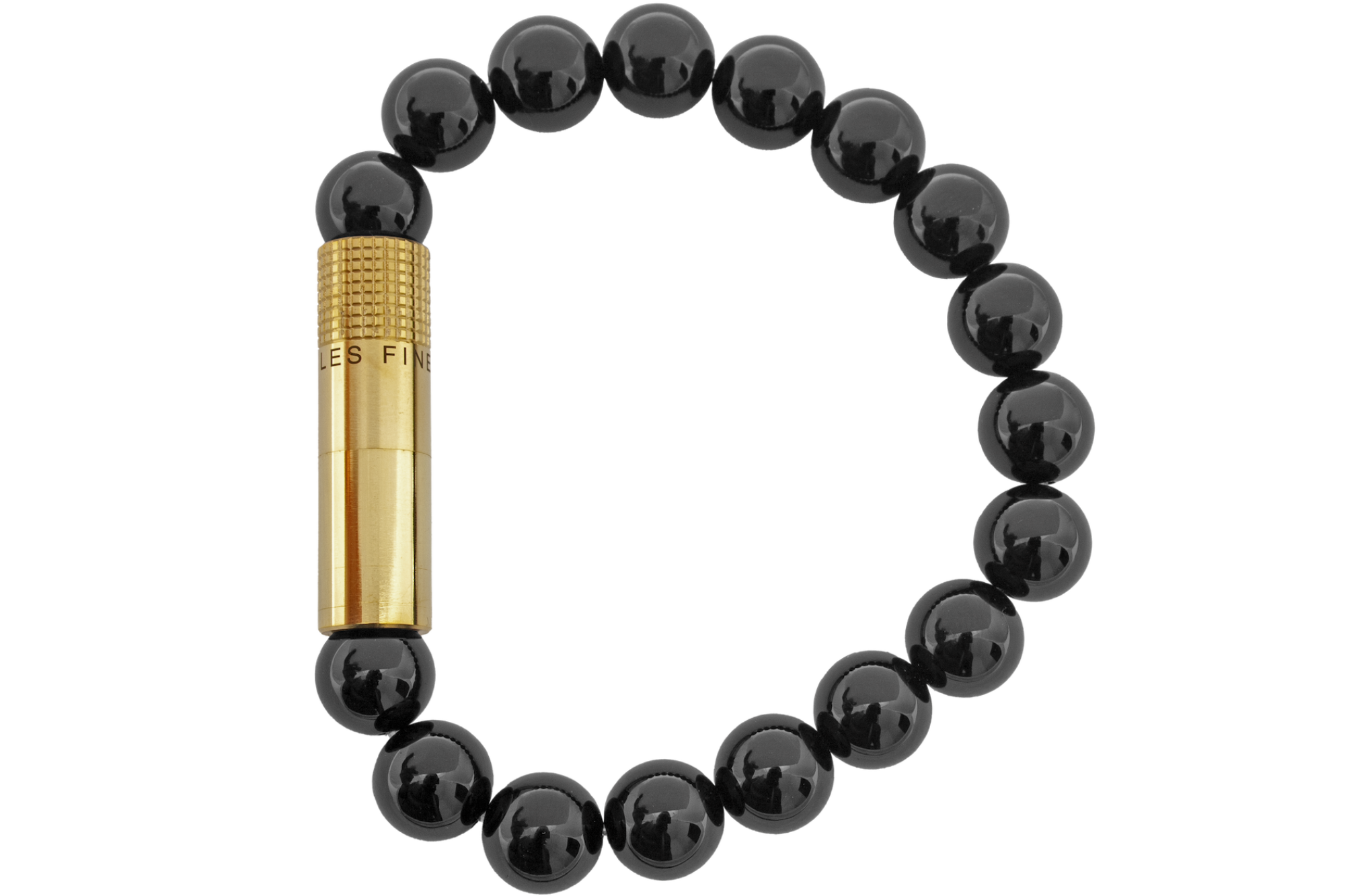 Les Fines Lames Punch Bracelet M Onyx 10mm