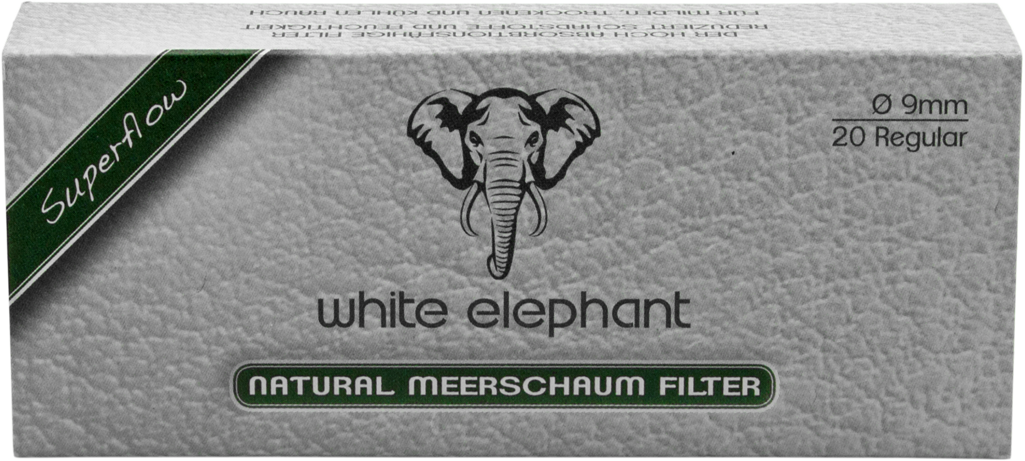 White Elephant 20 Natural Meerschaum Filter 9mm (20x)