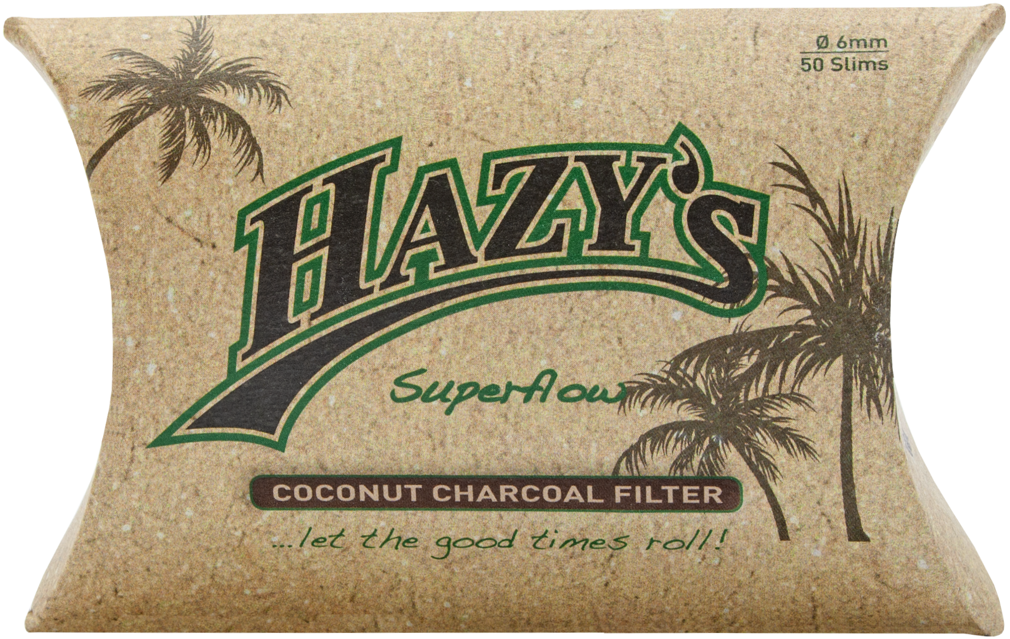 Hazy's 50 Roll Your Own Coconut Charcoal Filter 6mm (10x)